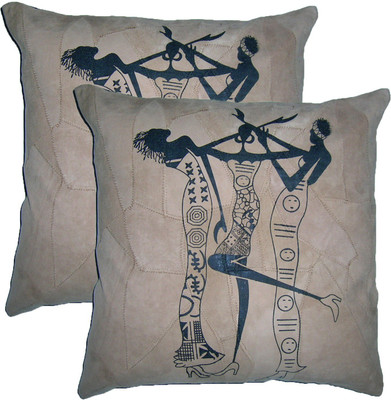 

ChicAntique Printed Cushions Cover(Pack of 2, 40 cm*40 cm, Beige)