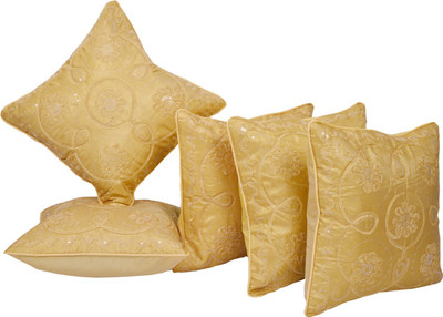 

Shine Villa Embroidered Cushions Cover(Pack of 5, 40 cm*40 cm, Yellow)