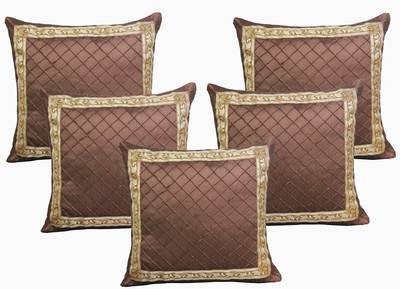 Dekor World Abstract Cushions Cover(Pack of 2, 40 cm*40 cm, Maroon)