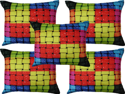 

HOME SHINE Printed Cushions Cover(Pack of 5, 40 cm*40 cm, Multicolor)
