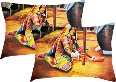 

Sleep Nature's Printed Pillows Cover(Pack of 2, 68.58 cm*45.72 cm, Multicolor)