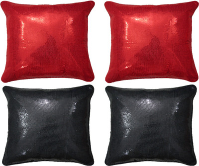

HOME SHINE Embroidered Cushions Cover(Pack of 4, 40 cm*40 cm, Multicolor)