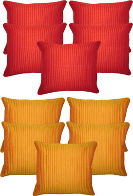

HOME SHINE Striped Cushions Cover(Pack of 10, 40 cm*40 cm, Multicolor)
