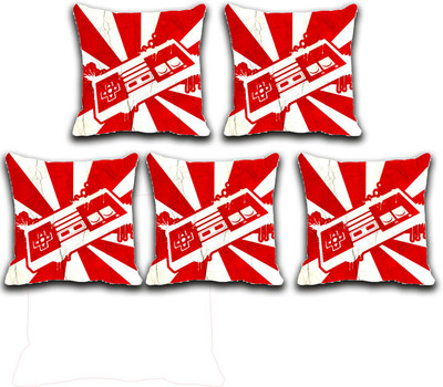 

IndiWeaves Printed Cushions Cover(Pack of 5, 40 cm*40 cm, Silver)