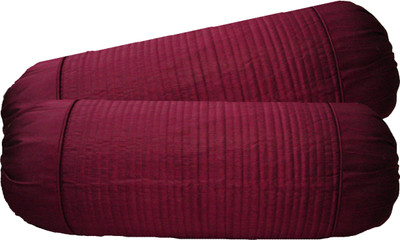 

HOME SHINE Striped Bolsters Cover(Pack of 2, 40 cm*95 cm, Purple)