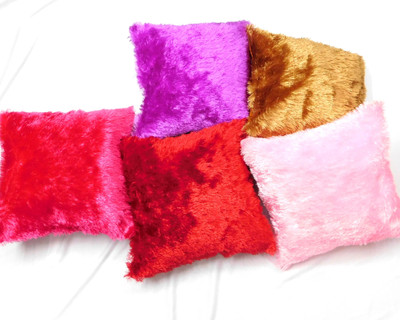 

Indiano Plain Cushions Cover(Pack of 5, 40 cm*40 cm, Multicolor)