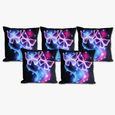 

Veer Creations Printed Cushions Cover(Pack of 5, 40 cm*40 cm, Multicolor)