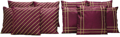 

HOME SHINE Geometric Cushions Cover(Pack of 10, 40 cm*40 cm, Purple)