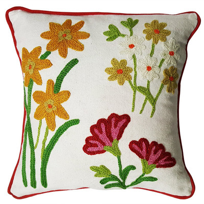 

Mehrunnisa Embroidered Cushions Cover(31 cm*31 cm, Multicolor)