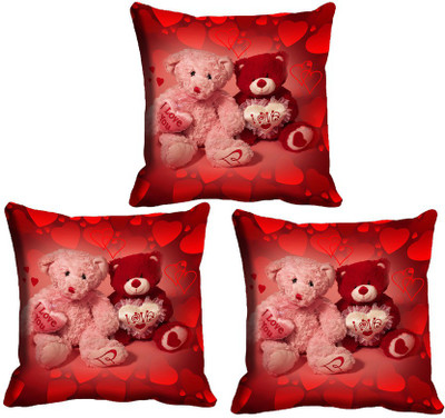 

IndiWeaves Printed Cushions Cover(Pack of 3, 30 cm*30 cm, Red)