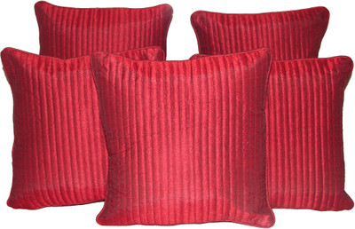 

HOME SHINE Plain Cushions Cover(Pack of 5, 30 cm*30 cm, Maroon)