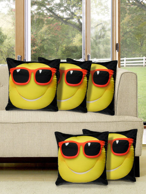 

Alina Decor Printed Cushions Cover(Pack of 5, 40 cm, Yellow)