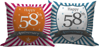 

Tied Ribbons Text Print Cushions Cover(Pack of 2, 30 cm*30 cm, Multicolor)
