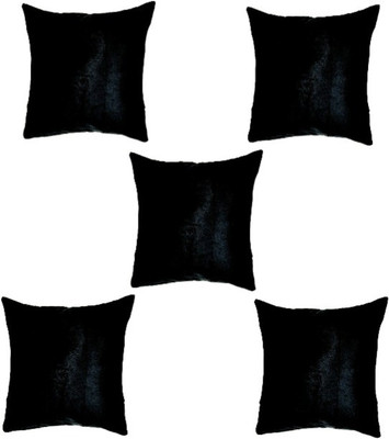 

Chandra Impex Plain Cushions Cover(Pack of 5, 30.48 cm*30.48 cm, Black)