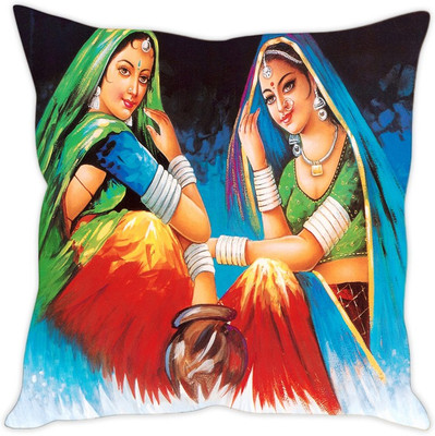 

Sleep Nature's Abstract Cushions Cover(40.64 cm*40.64 cm, Multicolor)