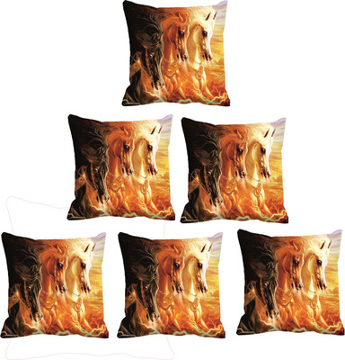 

IndiWeaves Printed Cushions Cover(Pack of 6, 40 cm*40 cm, Multicolor)