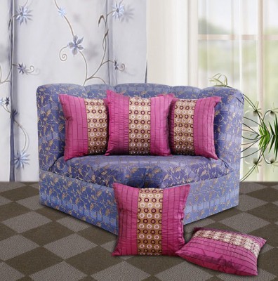 Dekor World Embroidered Cushions & Pillows Cover(Pack of 5, 40 cm*40 cm, Purple)