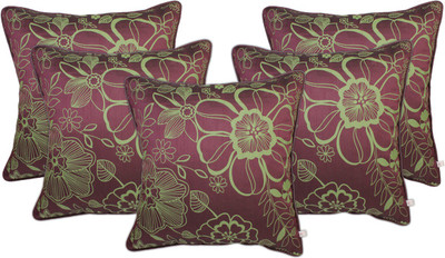 

Zubix Floral Cushions Cover(Pack of 5, 40 cm*40 cm, Purple)