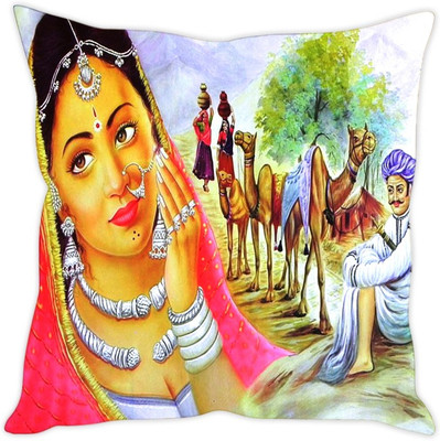

Sleep Nature's Abstract Cushions Cover(40.64 cm*40.64 cm, Multicolor)