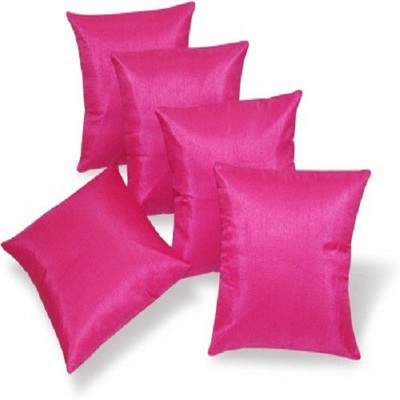 

ASC Plain Cushions Cover(Pack of 5, 40.64 cm*40.64 cm, Pink)