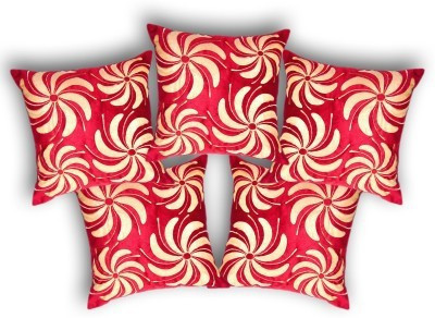 

Nikunj Floral Cushions Cover(Pack of 5, 40 cm*40 cm, Maroon)
