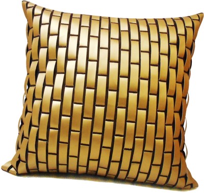 ZIKRAK EXIM Floral Cushions Cover(40 cm*40 cm, Gold)