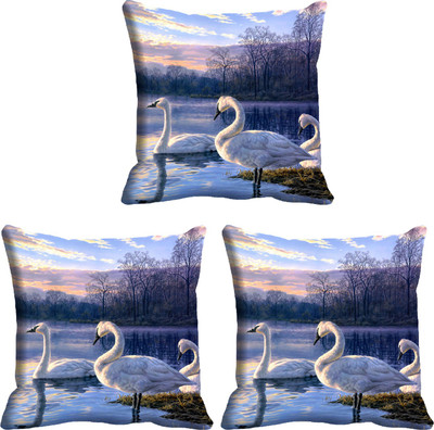 

IndiWeaves Printed Cushions Cover(Pack of 3, 12 cm*12 cm, Purple, Yellow)