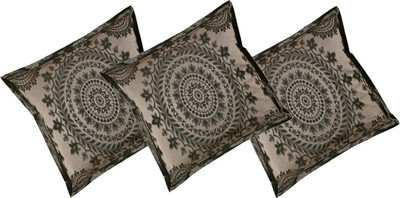 

Maba Damask Cushions Cover(Pack of 3, 43 cm*43 cm, Grey)