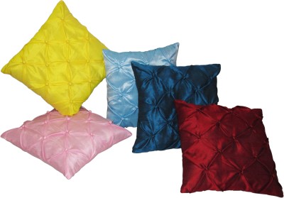 ZIKRAK EXIM Self Design Cushions Cover(Pack of 5, 40 cm*40 cm, Multicolor)