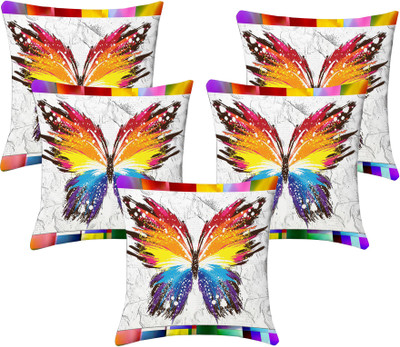 

Lushomes Printed Cushions Cover(Pack of 5, 40 cm, Multicolor)