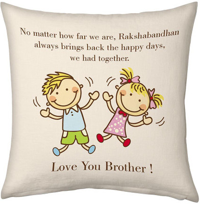 

Kaarigar Text Print Cushions Cover(30.48 cm*30.48 cm, Beige)