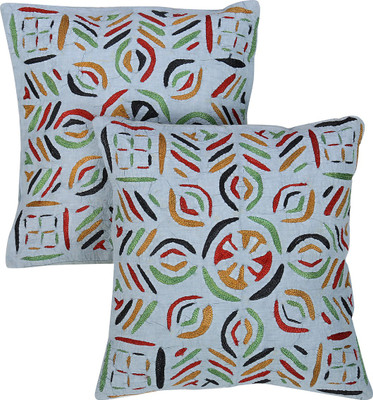 

Rajrang Abstract Cushions Cover(Pack of 2, 40 cm*40 cm, Blue)