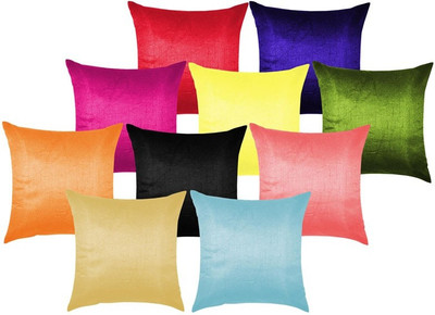 Ridhima Creations Polyester Cushions Cover(Pack of 10, 40 cm, Multicolor)