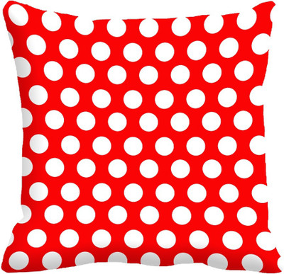 

IndiWeaves Printed Cushions Cover(30 cm*30 cm, Red, White)