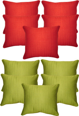 

HOME SHINE Striped Cushions Cover(Pack of 10, 40 cm*40 cm, Multicolor)