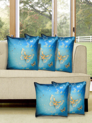

Alina Decor Printed Cushions Cover(Pack of 5, 40.64 cm, Blue)