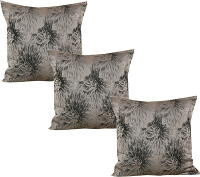 

Maba Damask Cushions Cover(Pack of 3, 43 cm*43 cm, Grey)