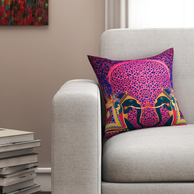 

SEJ by Nisha Gupta Abstract Cushions Cover(40.64 cm*40.64 cm, Purple)