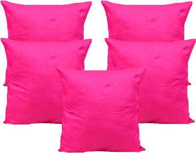 

HOME SHINE Striped Cushions Cover(Pack of 5, 40 cm*40 cm, Pink)