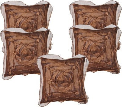 

Shine Villa Floral Cushions Cover(Pack of 5, 30 cm*30 cm, Brown)