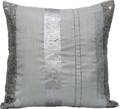 

Rhome Embroidered Cushions Cover(Pack of 2, 40 cm*40 cm, Grey)