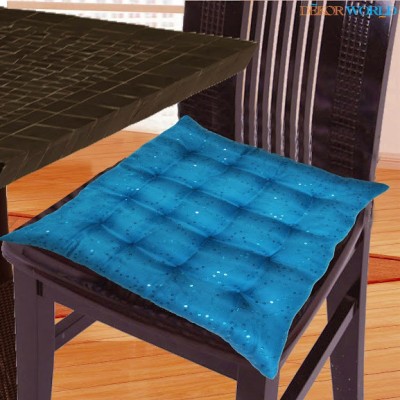 Dekor World Abstract Cushions Cover(40 cm*40 cm, Blue)