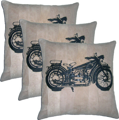 

ChicAntique Printed Cushions Cover(Pack of 3, 40 cm*40 cm, Beige)