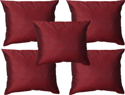 

HOME SHINE Plain Cushions Cover(Pack of 5, 40 cm*40 cm, Maroon)