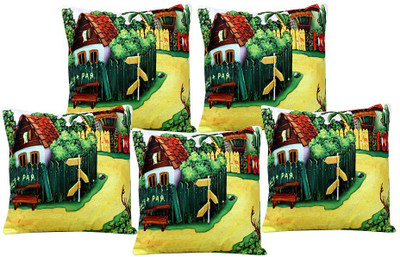 

Gurnoor 3D Printed Cushions Cover(Pack of 5, 40 cm*40 cm, Multicolor)
