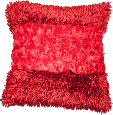 Koncepts Floral Cushions Cover(44 cm*44 cm, Red)