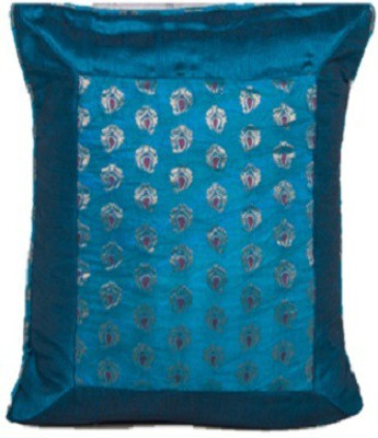 

The Ethnic Story Embroidered Cushions Cover(40.64 cm, Green, Light Blue)