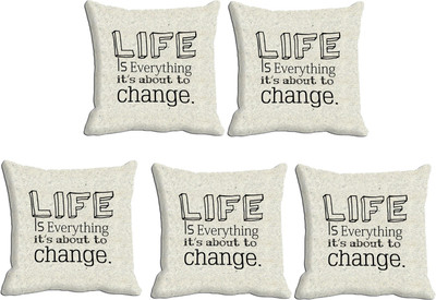 

IndiWeaves Printed Cushions Cover(Pack of 5, 40 cm*40 cm, Purple)