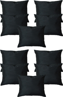 HOME SHINE Plain Cushions Cover(30 cm*30 cm, Black)