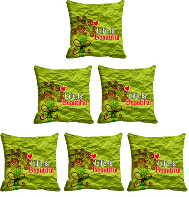 

IndiWeaves Printed Cushions Cover(Pack of 6, 30 cm*30 cm, Multicolor)